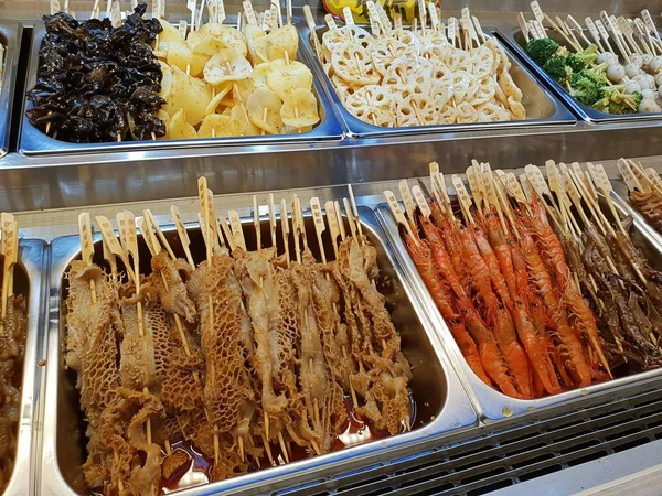 Chinese Street Food Buitenmarkt — Stockfoto