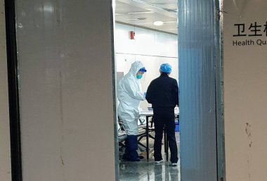 31/01/2020 Guangzhou, China: Guangzhou Airport coronavirus disease COVID-19