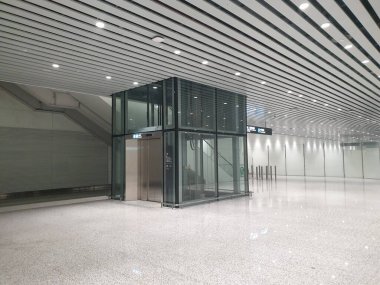 31/01/2020 Guangzhou, China: Empty airport and canceled flights because coronavirus disease (COVID-19)