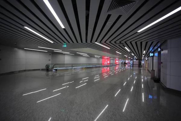 2020 Guangzhou China Empty Airport Canceled Flights Because Coronavirus Disease — Zdjęcie stockowe