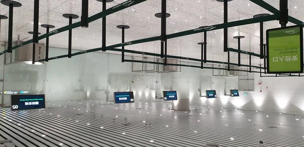 2020 Guangzhou Chine Aéroport Vide Vols Annulés Raison Maladie Coronavirus — Photo