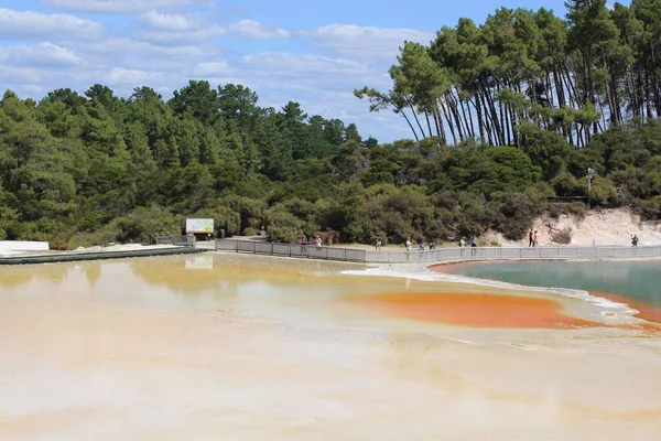 Piscina Champanhe Waiotapu Thermal Reserve Rotorua Nova Zelândia — Fotografia de Stock