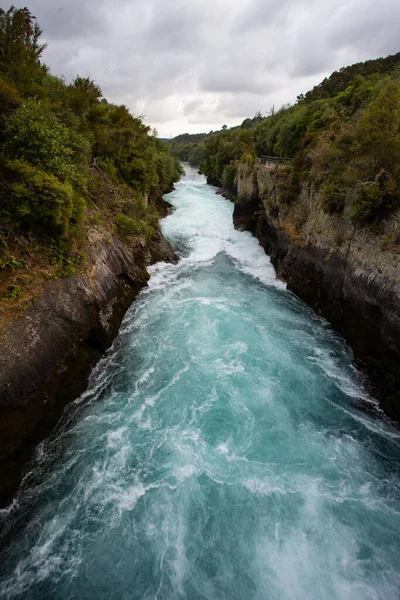 Huka Falls Waterval Bij Taupo Nieuw Zeeland — Stockfoto