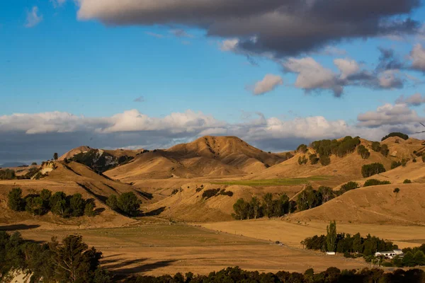 Road Trip Naar Nieuw Zeeland Met Een Prachtig Uitzicht Bergen — Stockfoto