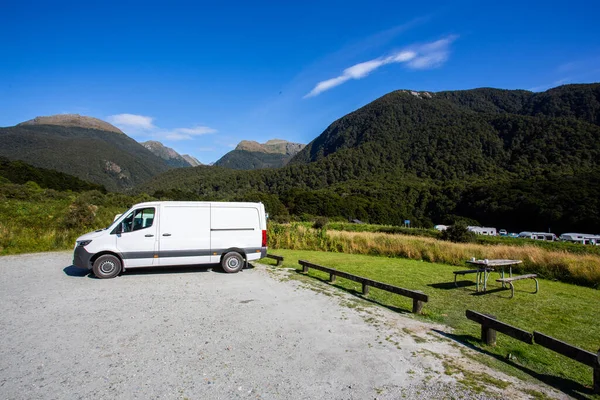 Дорожня Поїздка New Zealand — стокове фото