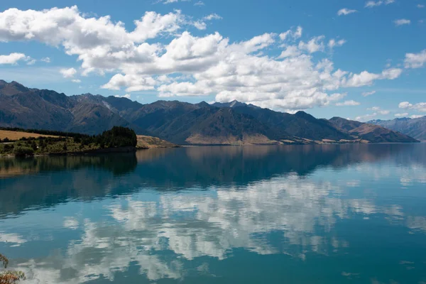 Отражение Озера Хавеа Южном Острове Новая Зеландия — стоковое фото