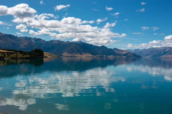 Reflexe Jezera Hawea Jižním Ostrově Nový Zéland — Stock fotografie