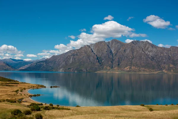 Reflexe Jezera Hawea Jižním Ostrově Nový Zéland — Stock fotografie