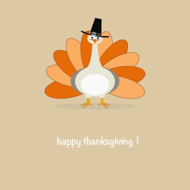 Mutlu Şükran günü kartı