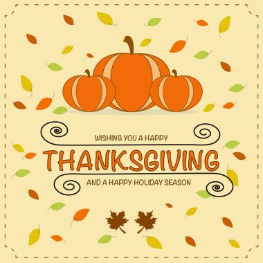 Kabak Şükran günü kartı