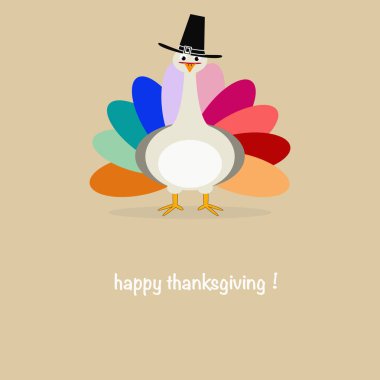 Gökkuşağı Şükran günü kartı