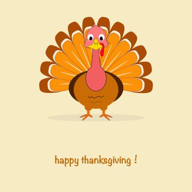 Şükran günü yemeği kartı