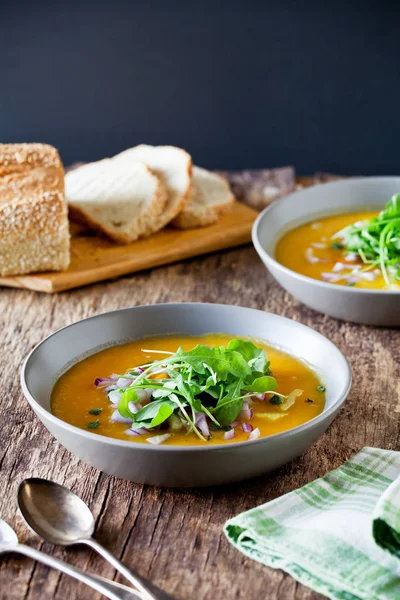 Zupa z marchwi domowe — Zdjęcie stockowe