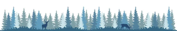 鹿森林壁纸 — 图库矢量图片