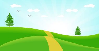 Bahar Prairie illüstrasyon