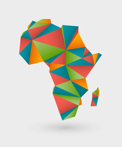 Origami mapa Afriky Royalty Free Stock Vektory