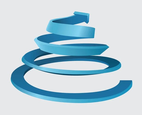 Tre dimensionell spiral — Stock vektor