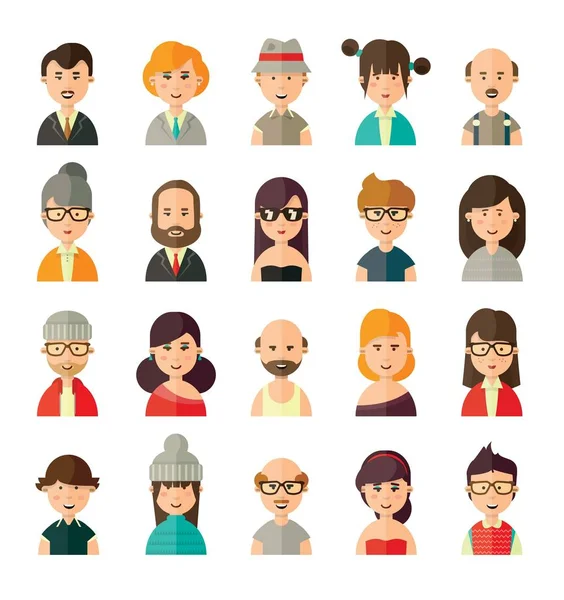 Collecte de différents avatars — Image vectorielle