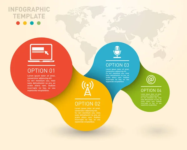 Stap voor stap infographic elementen — Stockvector