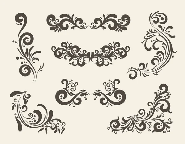 Swirly padrões de ondulação linha Ilustrações De Stock Royalty-Free