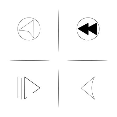 Düğmeleri basit doğrusal simgeler kümesi. Seviyelendirilmiş vektör simgeler