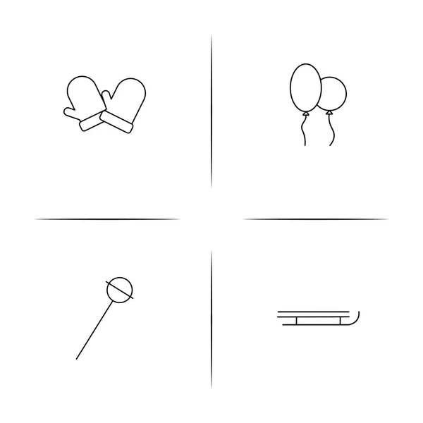 Baby, Kid and Newborn simple linear icons set. Очерченные векторные иконки — стоковый вектор