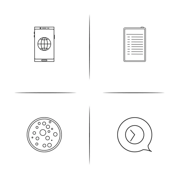 Cihazlar basit doğrusal Icons set. Seviyelendirilmiş vektör simgeler