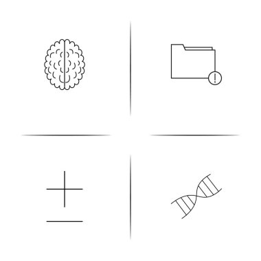 Sağlık ve tıbbi basit doğrusal Icons set. Seviyelendirilmiş vektör simgeler