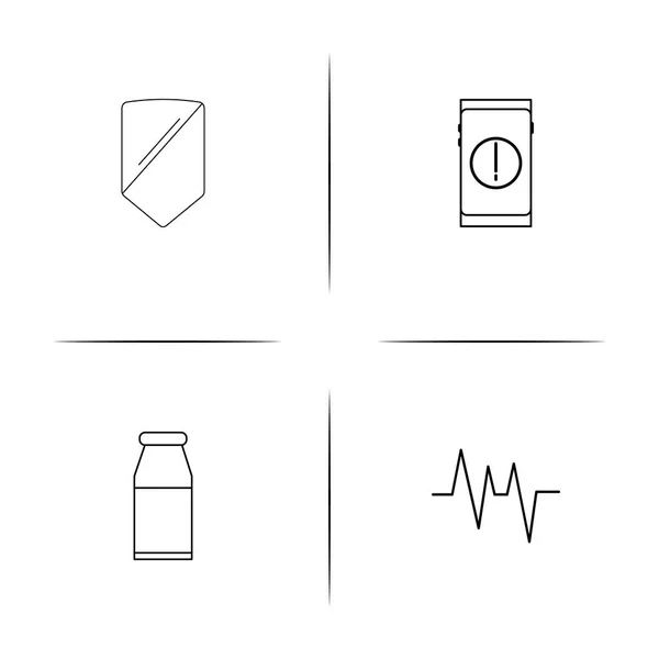 Soins de santé et médicaux simples icônes linéaires ensemble. Icônes vectorielles esquissées — Image vectorielle