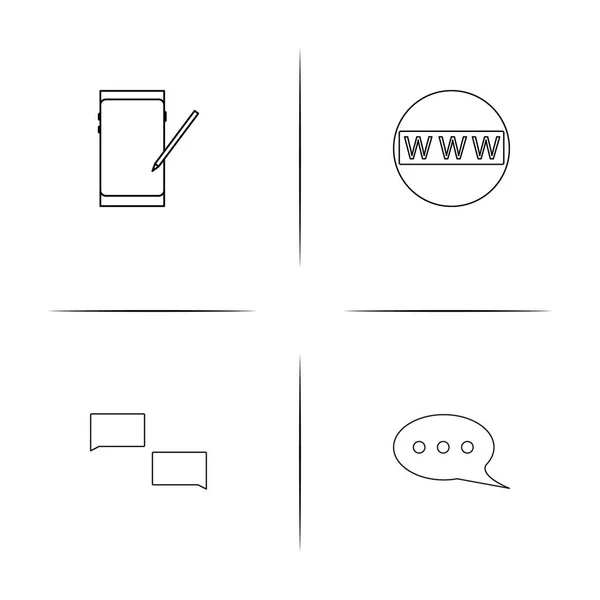 Network And Database simple linear icons set. Outlined vector icons — Stock Vector