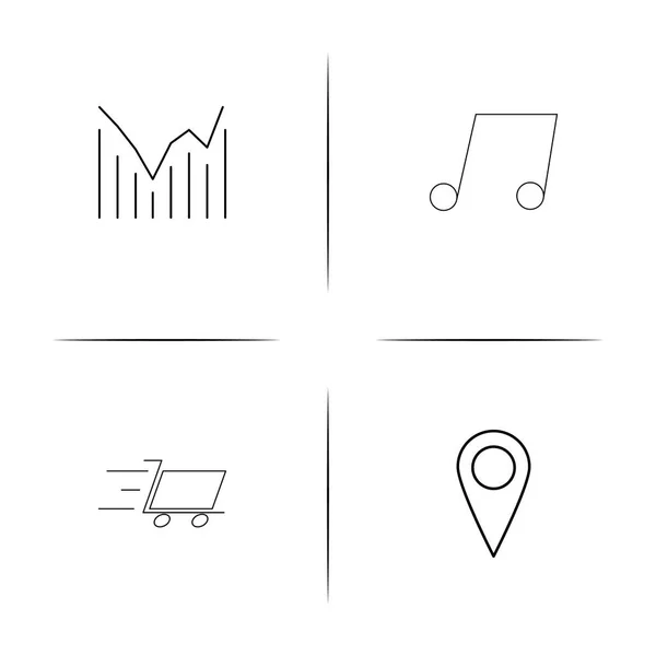 Internet Of Things basit doğrusal Icons set. Seviyelendirilmiş vektör simgeler — Stok Vektör
