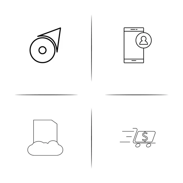 Conjunto de iconos lineales simples de Internet of Things. Iconos vectoriales delineados — Archivo Imágenes Vectoriales