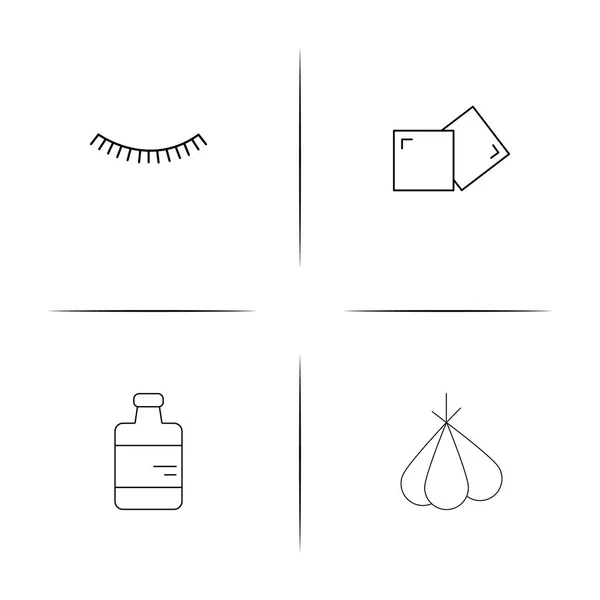 Food Drink Set Pictograme Liniare Simple Pictograme Vectoriale Evidențiate — Vector de stoc