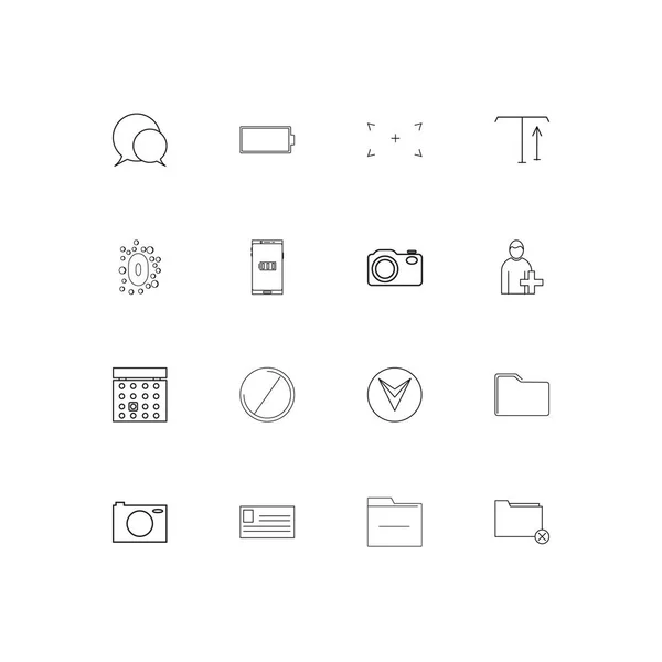 Interfaz Usuario Conjunto Iconos Lineales Simples Iconos Vectoriales Delineados Ilustración De Stock