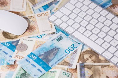 Krone banknotlar. Norveç Kronu Döviz Alım