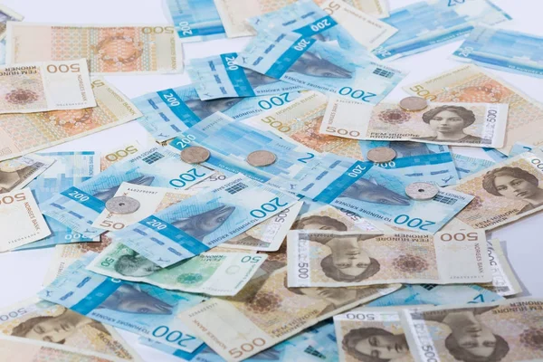 Krone bankovky. Norská měna Krone Stock Snímky