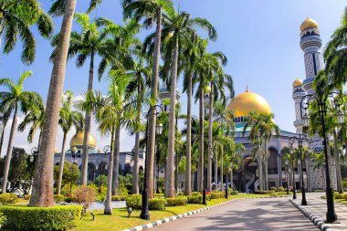 Jame Asr Hassanil Bolkiah Camii yeşil Pl ile güzel görünümü