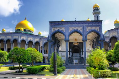 Jame Asr Hassanil Bolkiah Camii yeşil Pl ile güzel görünümü