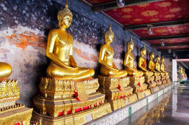 Satır altın Buda Tayland, Bangkok, Tayland