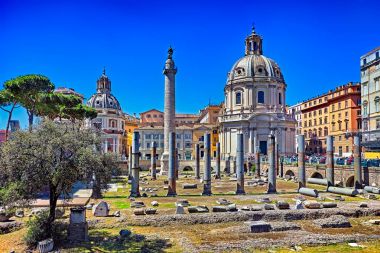 Forum Sezar Roma, İtalya. Mimari ve Rom dönüm noktası