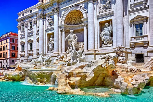 Fonte de Roma Trevi, Fontana di Trevi em Roma, Itália — Fotografia de Stock