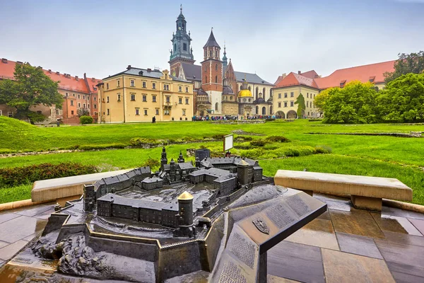 Zamek Wawelu Słynny Zabytek Krakowa Polska — Zdjęcie stockowe