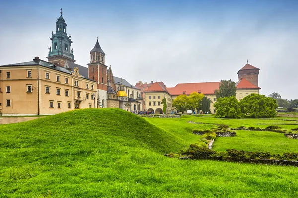 Wawel Kastély Híres Mérföldkő Krakkóban Lengyelország — Stock Fotó