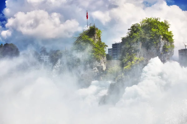 Air Terjun Rhine Adalah Air Terjun Terbesar Eropa Dilihat Dari — Stok Foto