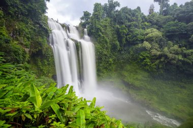 Tad yuang Şelalesi ve gökkuşağı yağmur sezonu, Laos