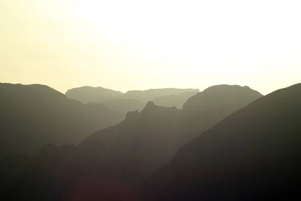 Encantador Paisaje Montaña Silueta Amanecer — Foto de Stock