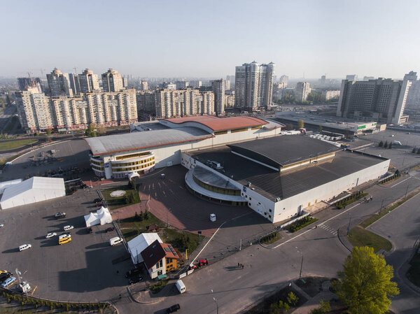 International Exhibition Centre and Kyiv cityscape