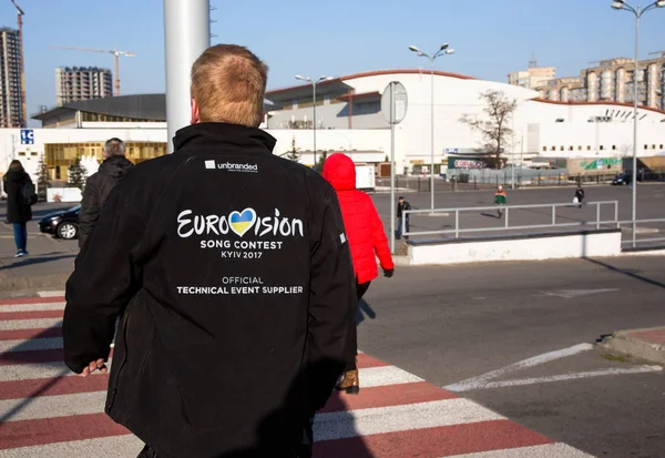 Worker of Eurovision song contest — Stock Photo, Image