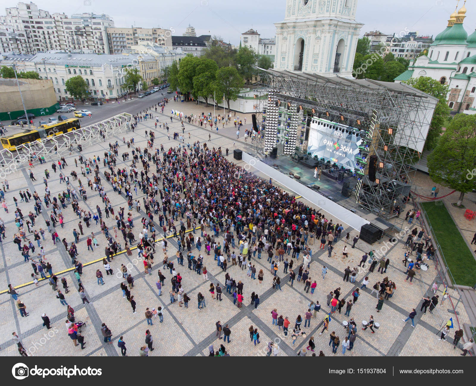 Eurovision song contest fan zone Stock Editorial Photo