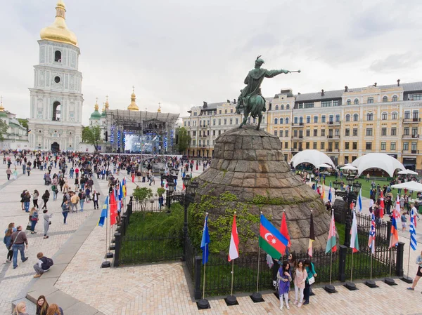 Eurovision song contest  fan zone — Stock Photo, Image